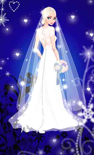 ❄ Icy Wedding ❄ Winter frozen Bride dress up 4