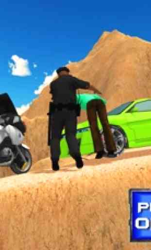 collina polizia moto di guida e moto a cavallo sim 3