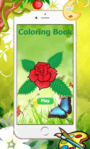 Flower Coloring Book - Scopri disegno e pittura per bambini 1