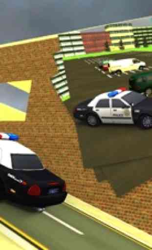 macchina di polizia parcheggio- città simulazione 2