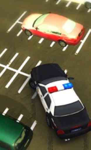 macchina di polizia parcheggio- città simulazione 4