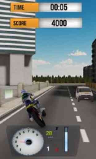 Motociclista di strada 3D 3
