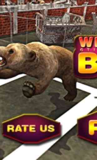 selvatico Grizzly Bear City attacco 3d sim. 4