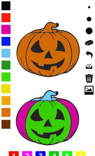 Libro da colorare di Halloween per i bambini: con molte immagini, come strega, fantasma, zucca, gravi, costumi e altro ancora. Gioco per imparare: come disegnare un quadro 1
