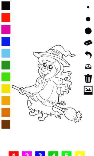 Libro da colorare di Halloween per i bambini: con molte immagini, come strega, fantasma, zucca, gravi, costumi e altro ancora. Gioco per imparare: come disegnare un quadro 2