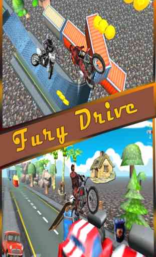 pazza moto pilota: moto su rampe Fury 3D 3