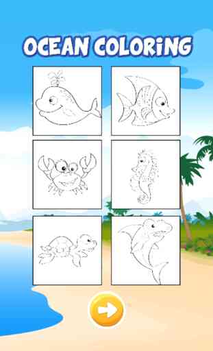 Mermaid in ocean coloring book for kids games 2