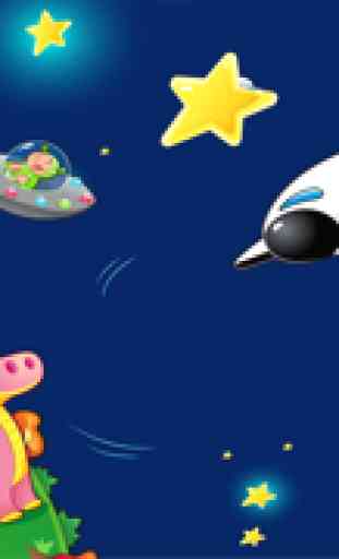 Lo spazio esterno! Gioco per bambini di età 2-5 - Giochi e puzzle per la scuola materna, scuola materna o la scuola materna con l'astronauta, razzo, navetta, ufo, alieni, stelle, sole, luna e pianeti 1