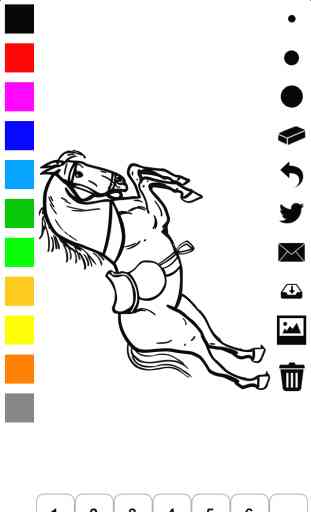 Libro da colorare di cavalli per bambini: impara a colorare un pony e un cavallo in azione 4