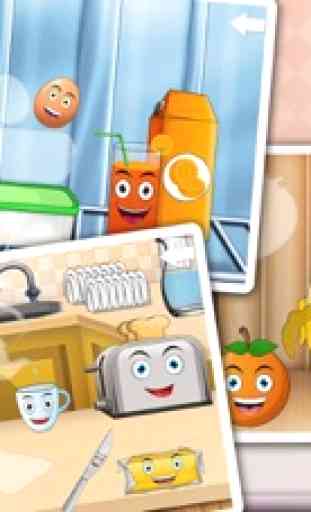 Puzzle per bambini con frutta e verdura - Giochi per neonati e bambini 2
