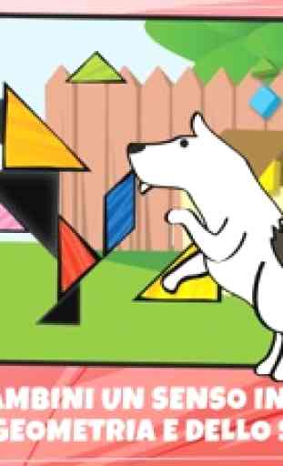 Puzzle Tangram per Bambini: Cani e Cuccioli 1