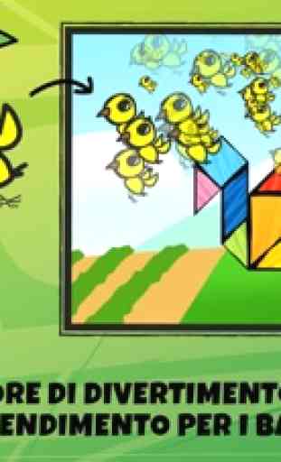Puzzle Tangrams per Bambini: Animali Selvaggi 3