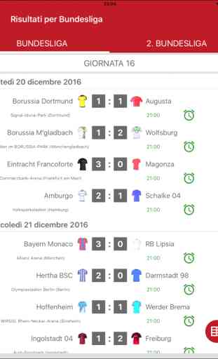 Risultati in diretta per Bundesliga 2017/2018 App 4