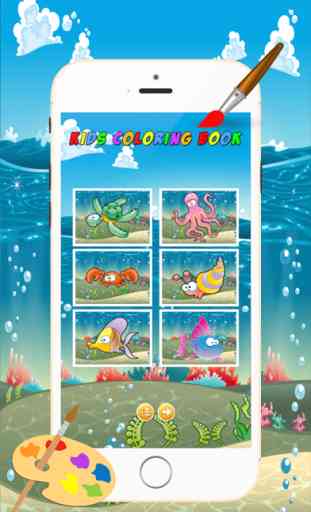 Marine Animals Coloring Book - All in 1 Sea Animals disegno e pittura colorato per i bambini giochi gratis 4