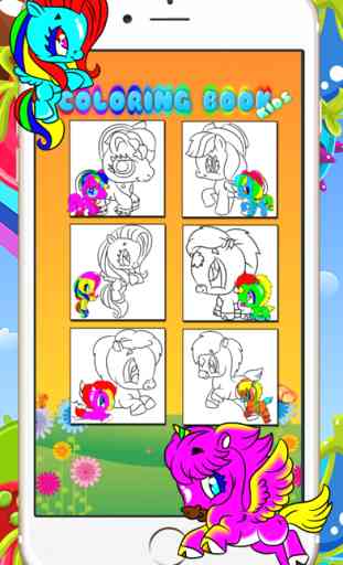 Disegni pony da colorare giochi per bambini di 3 1