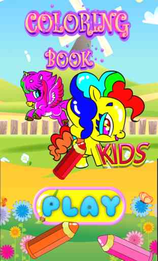 Disegni pony da colorare giochi per bambini di 3 2