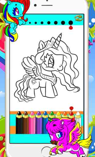 Disegni pony da colorare giochi per bambini di 3 4