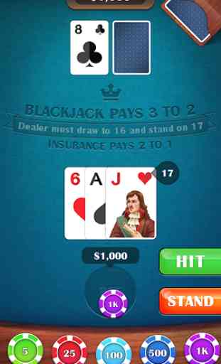 Blackjack 21 - casino card game 4