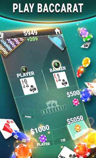 Blackjack & Baccarat - Casino Card Game 3