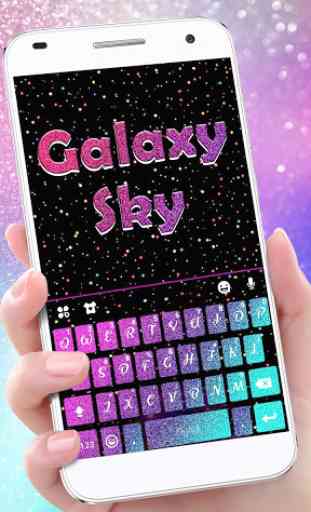 Colorful 3d Galaxy Tema Tastiera 1
