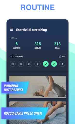 Esercizi di stretching, allenamento flessibilità 2