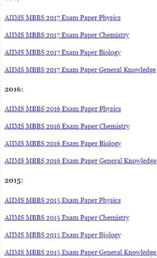 AIIMS 2020 Question Bank Free Practice Papers 2