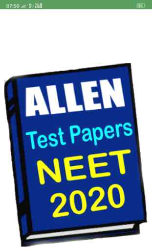 Allen Test Papers NEET-2019 & 2020 3