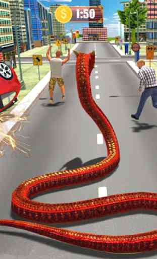 Angry Anaconda Snake Rampage: City Attack 4