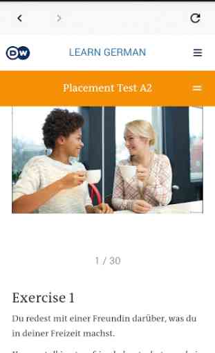 DW Learn German - A1, A2, B1 and placement test 2