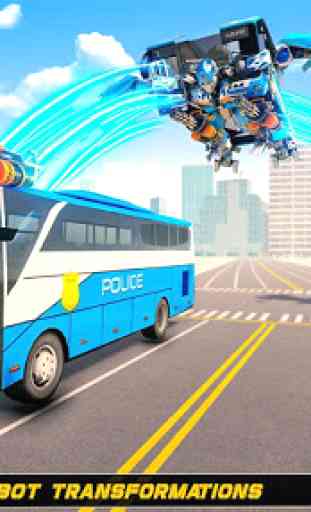 Il robot del bus della polizia trasforma le guerre 1