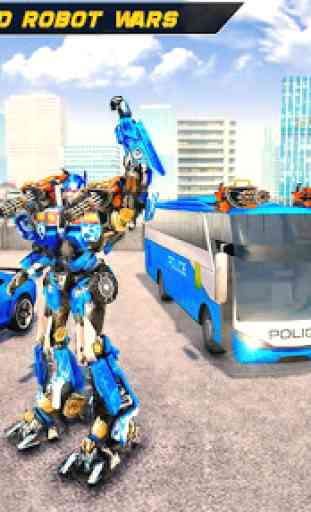 Il robot del bus della polizia trasforma le guerre 4