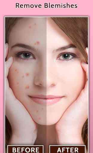 Rimozione del difetto del viso - pelle liscia 1