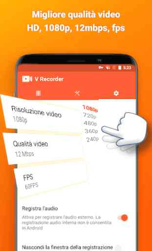 Screen recorder V Recorder con audio Video Editor 4