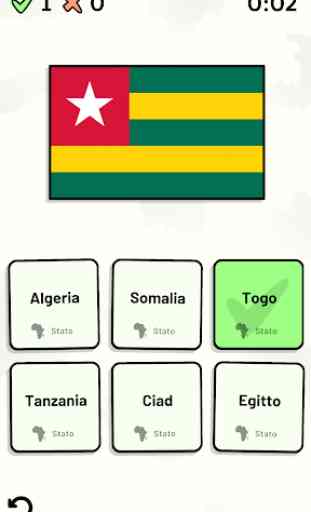 Stati dell'Africa -Quiz: Mappe, Capitali, Bandiere 2