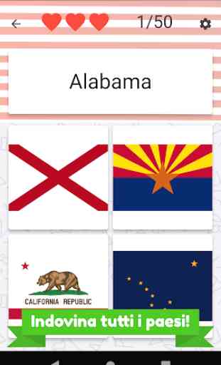 Stati Uniti Quiz: 50 stati, capitali e bandiere 3