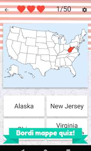 Stati Uniti Quiz: 50 stati, capitali e bandiere 4