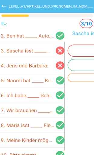 Test per grammatica tedesca A1-A2-B1-B2-C1 3