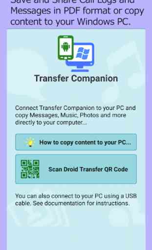 Transfer Companion - Android SMS Transfer to PC 1