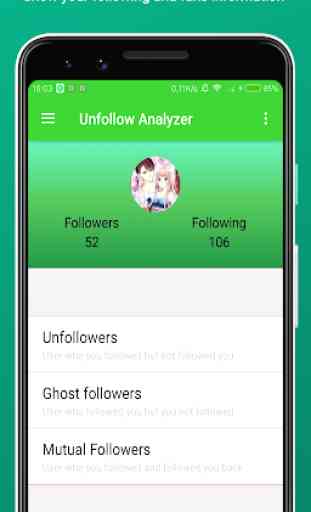 Unfollow Analyzer - Unfollowers & Followers 2