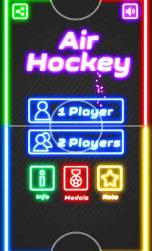 Air Hockey Glow: 2 Players 2