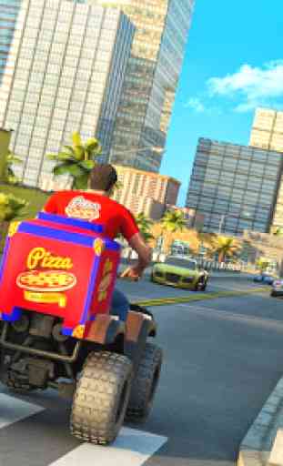 ATV Pizza Bicicletta ciclista Consegna Ragazzo 2