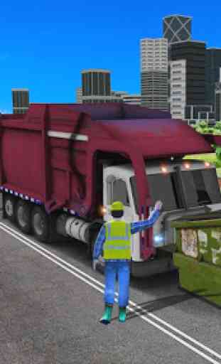 città volante spazzatura camion guida simulatore 3