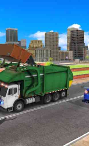 città volante spazzatura camion guida simulatore 4