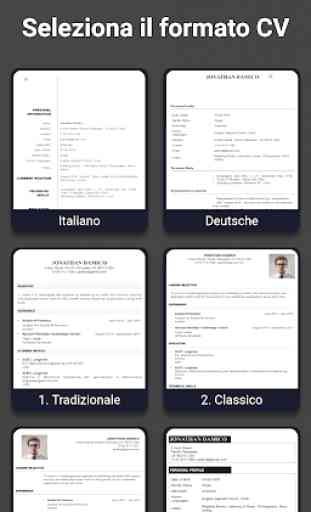 Curriculum Vitae Gratuito - CV modello formato PDF 4