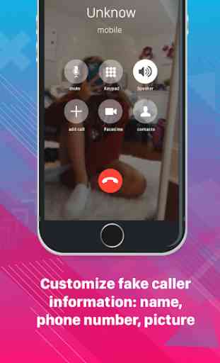 Fake call, prank call style OS PhoneX 2