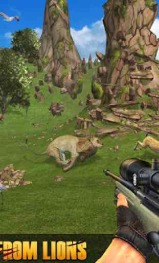 Gioco di caccia di Lion Sniper - Animali di safari 3