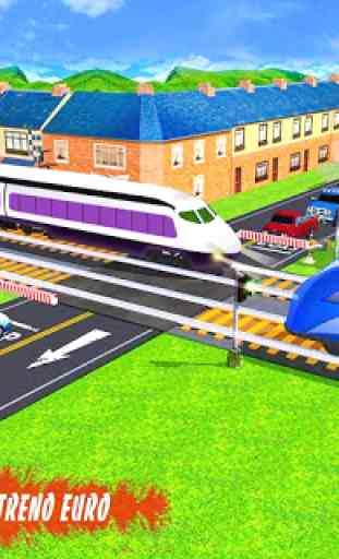 Indian Crossroad Crossing:Railway Train Passing 3D 1