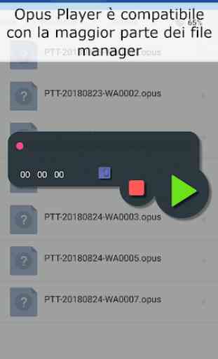 Opus Player -  WhatsApp Audio Cerca e Organizza 3
