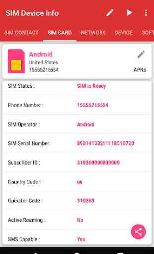 SIM Device Info 1