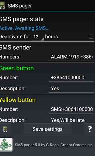 SMS Pager DEMO 2